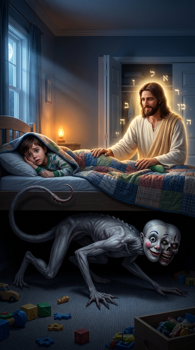 El Monstruo Bajo la Cama Huyó Cuando Él Llegó